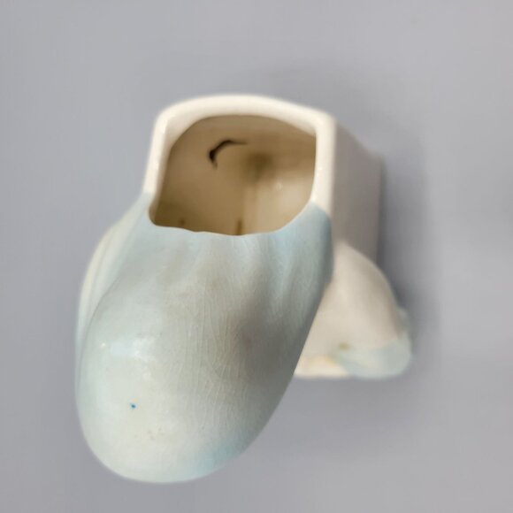 Vintage Ceramic Praying Virgin Mary Figurine Vase Blue White Religious Decor 4.5 - Picture 12 of 15